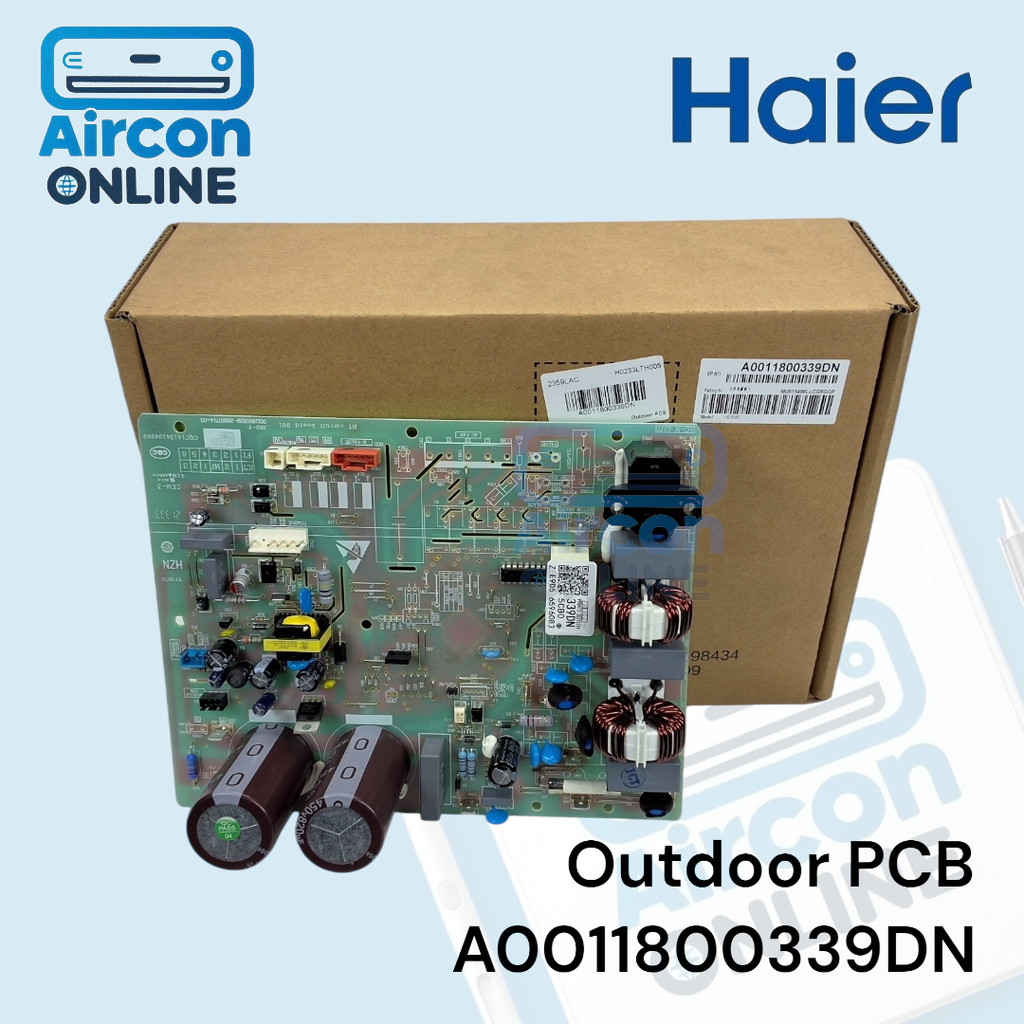 Outdoor PCB แอร์ Haier รุ่น. HSU-24VNQ03T(N)C และ HSU-25VNX17 รหัส A0011800339DN ของแท้ ใหม่ มือ1