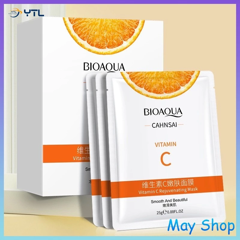 แผ่นมาส์กหน้า ZOZU VC Mask มาส์กวิ หน้าขาวกระจ่างใส หน้าเนียนนุ่มชุ่มชื้น ลดริ้วรอย มาร์คหน้า มาส์กหน้า Vitamin C