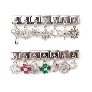 ใหม่สไตล์อิตาลี แบบแยกส่วน สร้อยข้อมือจี้ ชุด เงิน โคลเวอร์ …