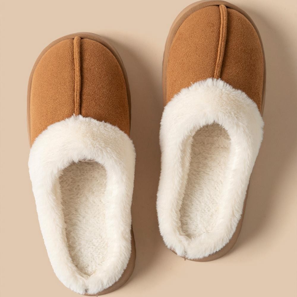 รองเท้าบ้านฤดูหนาว BATE, Fuzzy Fluffy Memory Foam รองเท้าแตะแพลตฟอร์มผู้หญิง, ในร่มและกลางแจ้ง Anti-slip Plush ซับรองเท้าแตะอุ่น