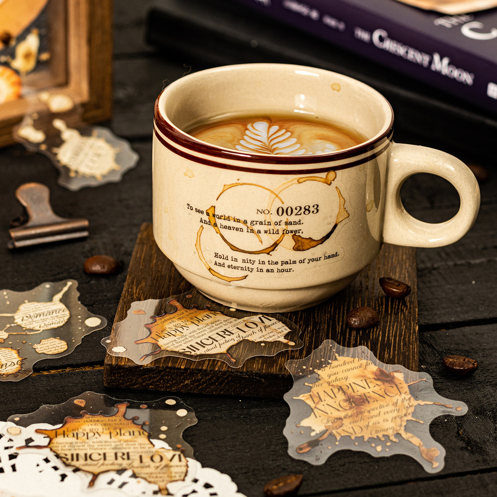 20 ชิ้นกาแฟสติกเกอร์กันน้ํากาแฟขวดน้ําสติกเกอร์แพ็คสําหรับกาแฟของขวัญกาแฟโปรดปรานกาแฟเครื่องประดับ DIY ศิลปะหัตถกรรม Scrapbooking