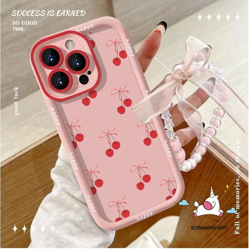 สําหรับredmi 12C 10C 9T 13C 14C 13 12 9 A1 9C NFC 9A 10A A2 หมายเหตุ 8 12 11 13 10 9 11s 10s Pro Max Poco M3 X6 Pro C61 C40 การ์ตูนอินเทรนด์ เคส Cherry Art Bowknot