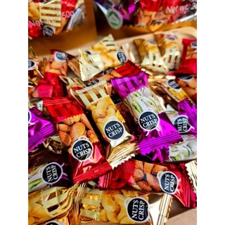NUTS CRISP ขนมถั่วตุ๊บตั๊บไฮโซ ถั่วชั้นดีอัดแท่งแสนอร่อย มีส่วนผสมของถั่ว 3 ชนิด 120-250กรัม