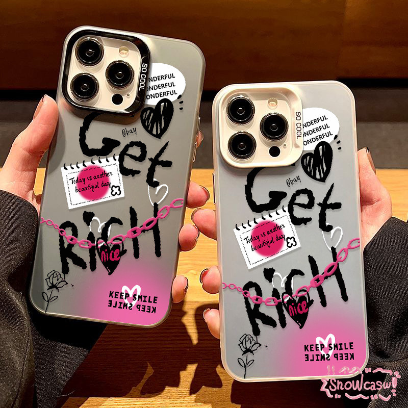 เคส VIVO Y20 Y15s Y21 Y15 Y27 Y17s Y36 Y17 Y16 Y11 Y27s Y12 Y21s Y91 Y02 Y12s Y22 Y35 Y31 กราฟฟิตีภาษาอังกฤษรับดอกไม้รวย