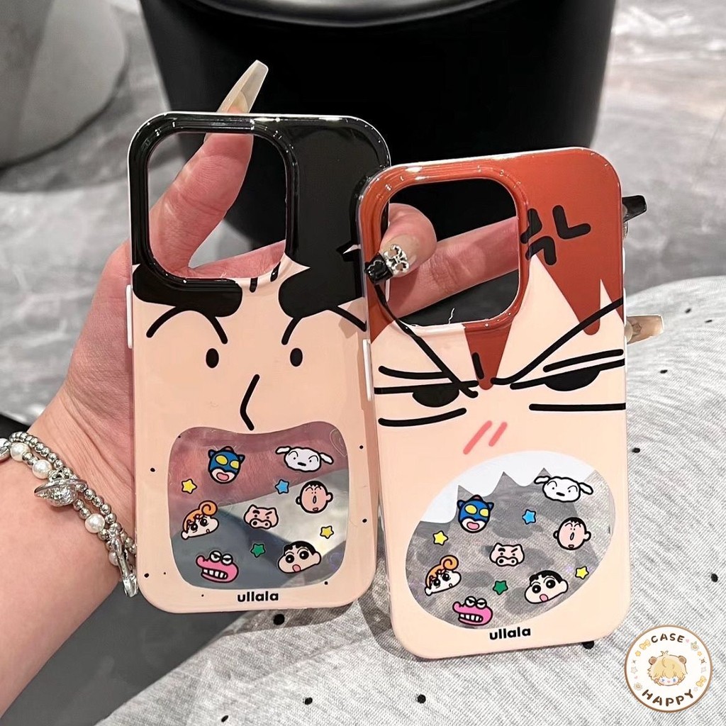 เคส Redmi 9 12 10 9A A1 12C 9T 10C 13C 9C NFC Note 12 10 8 13 9 11 Pro Max Poco X5 M3 สร้างสรรค์น่ารักเคส ชินจังคู่รัก