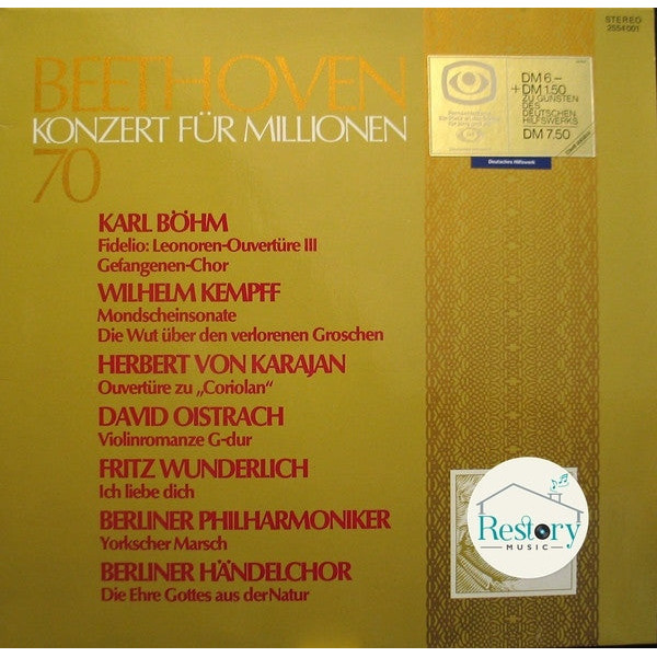 แผ่นเสียง Ludwig van Beethoven - Konzert Für Millionen 70 (Vinyl) (VG+)