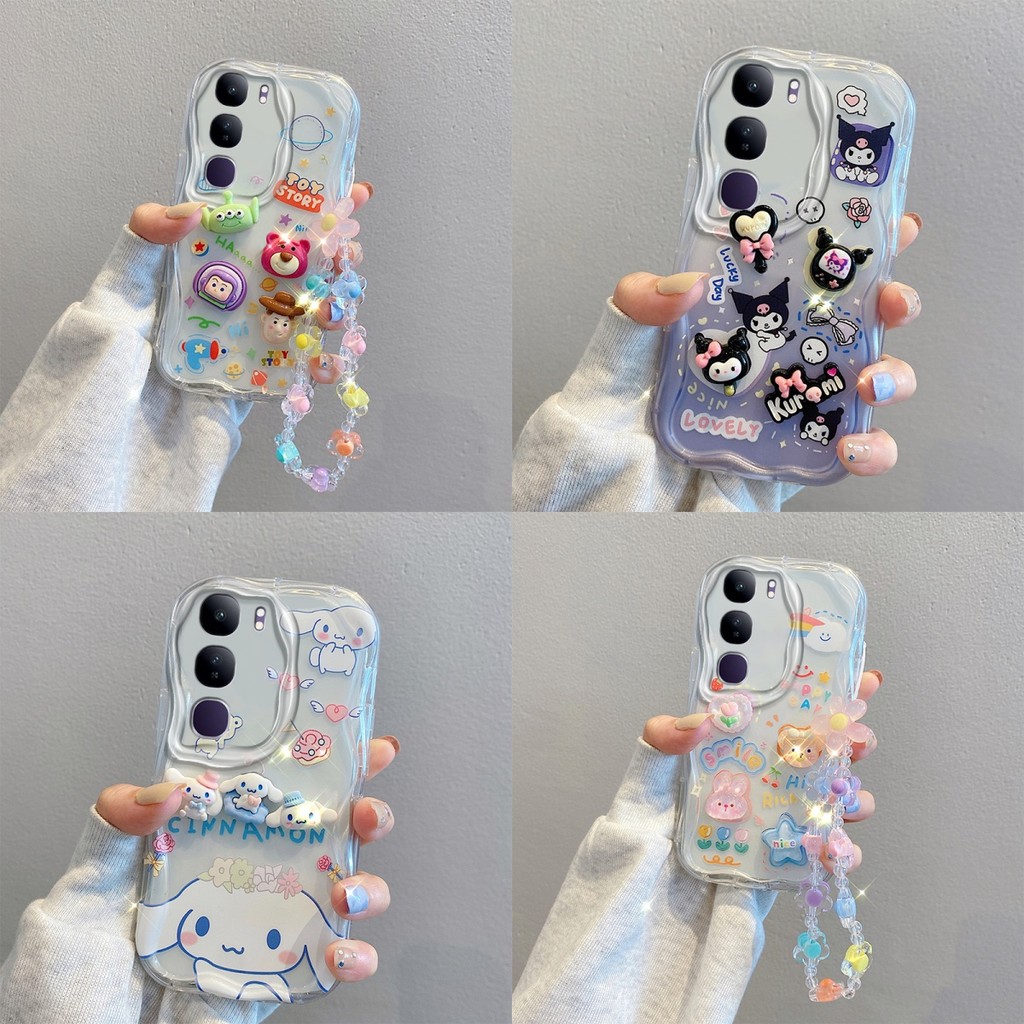 เคส vivo Y200 โปร่งใสตุ๊กตาการ์ตูนการ์ตูนตุ๊กตาของเล่นการ์ตูน Tpu ซิลิโคนอ่อนนุ่มเคสโทรศัพท์ TY2