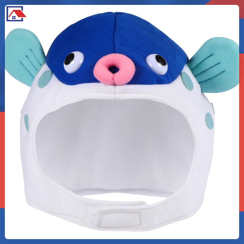 หมวกปลาเครื่องแต่งกายปักเป้าตุ๊กตา Headwear หมวกปาร์ตี้คอสเพลย์เด็ก erkenai