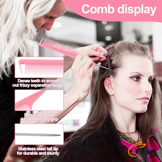 Glanxuan หวีแบ่งผม วัสดุพลาสติก คุณภาพสูง สําหรับจัดแต่งทรงผม Styling comb