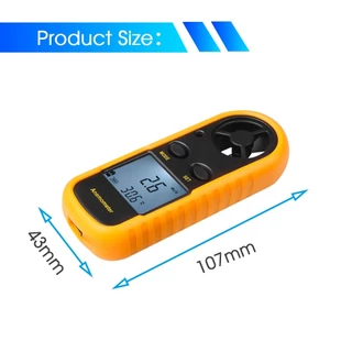 🚚ท้องถิ่น🚚 LCD Digital Anemometer เครื่องวัดความเร็วลมวัดความเร็วลมวัดเครื่องวัดเทอร์โมมิเตอร์