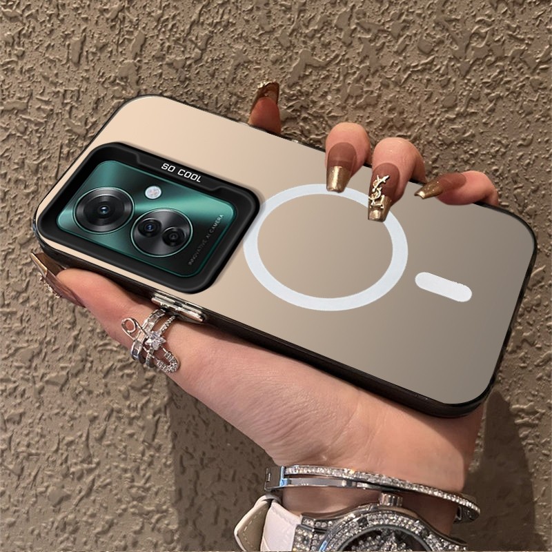 ปลอก OPPO reno 11f reno11 f reno 11 f 5g 2024 เคสโทรศัพท์ เคสแข็ง เคสโทรศัพท์ TPU แข็งกันกระแทกดีไซน์ใหม่ความงามไร้สายแม่เหล็ก CYBSWX01
