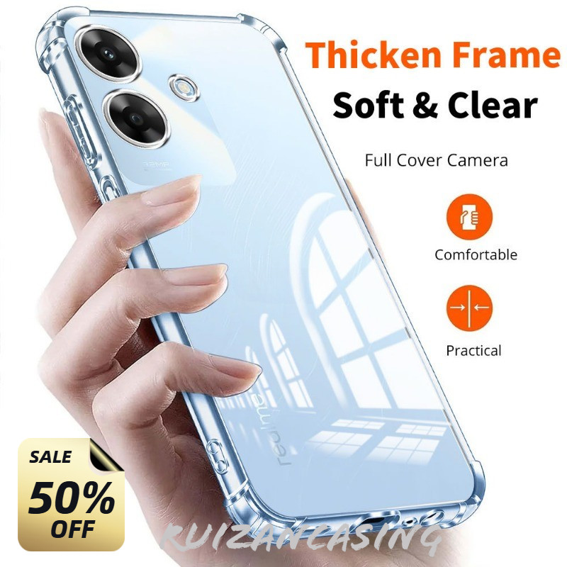 เคสโทรศัพท์สําหรับRealme Note70 T 2024 Note60x Note60 Narzo N61 C61 4G 5G 2025 ปลอกTPUซิลิโคนกันกระแทกใสนุ่มป้องกันการตกคลุมทั้งหมดปกหลัง