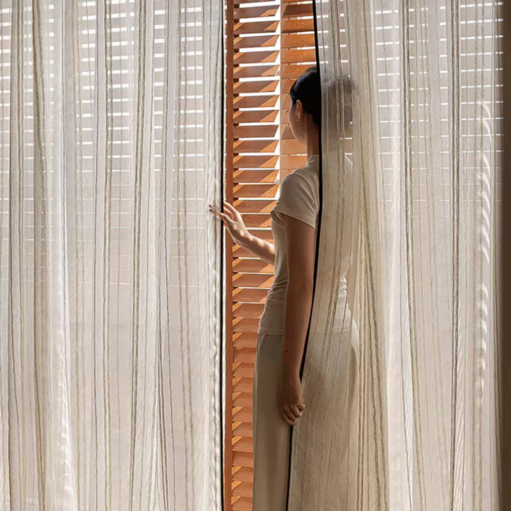 สไตล์ยุคกลางผ้าลินินผ้าลินินเชียร์ม่านวินเทจหน้าต่างผ้าม่านลายแสงกรองรักษาหน้าต่างสําหรับประตูบานเลื่อน/ห้องทํางาน/ห้องรับประทานอาหาร1แผง - รูปที่ 4