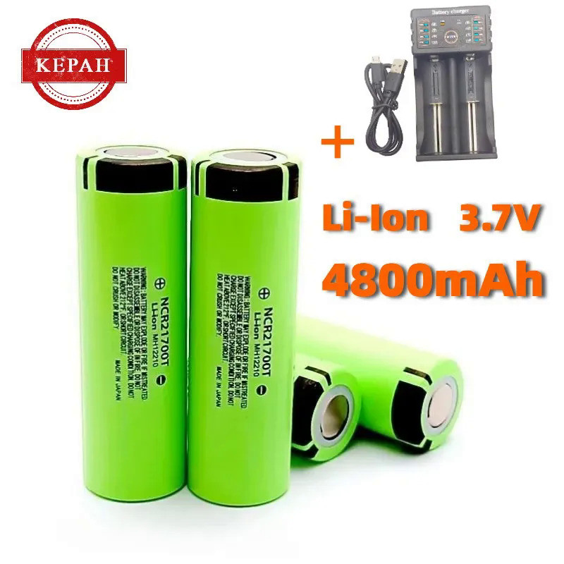 21700 Battery Rechargeable Battery 3.7V 4800mAh 50A Power Li-ion High Discharge Batteries for Electr