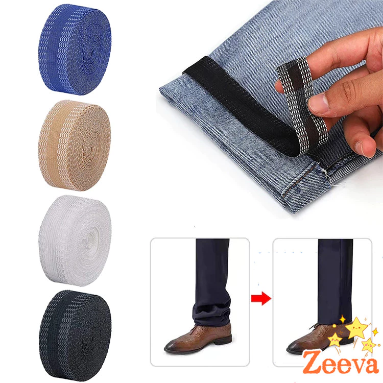 【มีสินค้าในสต๊อก】Zeeva DIY เทปกาวติดขากางเกง ความยาว 2m 3m เทปผ้ากาวติดผ้าแบบรีด Trousers Legs Tape