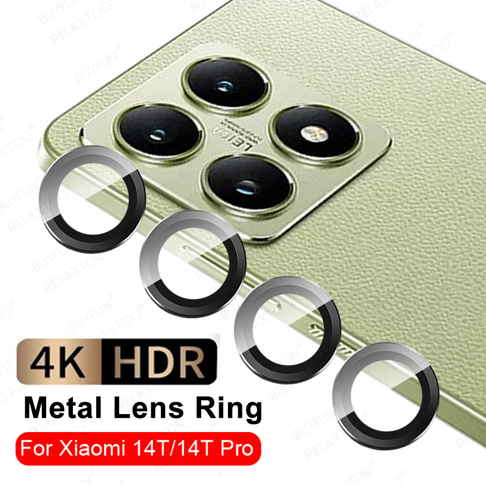 แหวนเลนส์กล้องโลหะสําหรับ Xiaomi 14T Pro เลนส์กล้องฝาครอบกล้องด้านหลัง Xiaomi 13T Pro Mi 13T 14TPro 