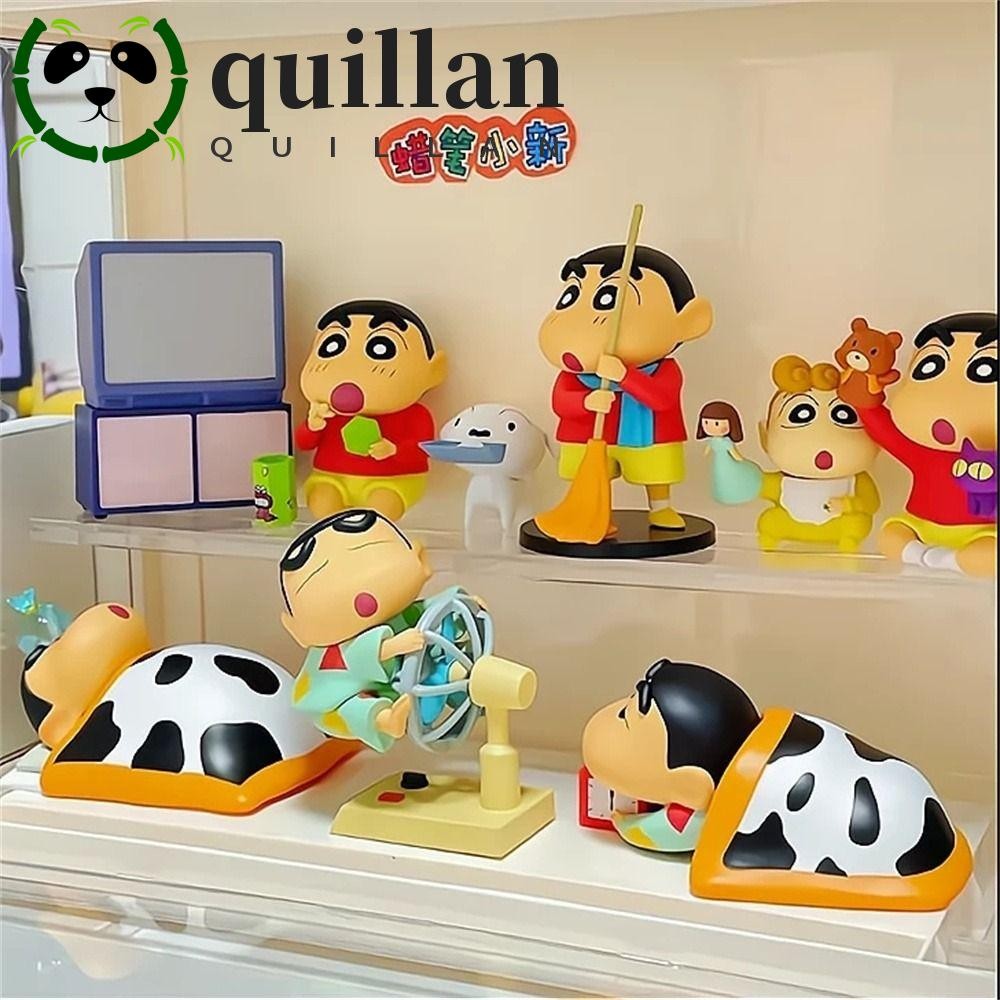 Quillan Crayon Shin-chan เครื่องประดับของขวัญวันเกิดเด็กของขวัญชุดนอน Shinchan ของเล่นสุนัขสีขาวอะนิเมะ PVC ตุ๊กตา