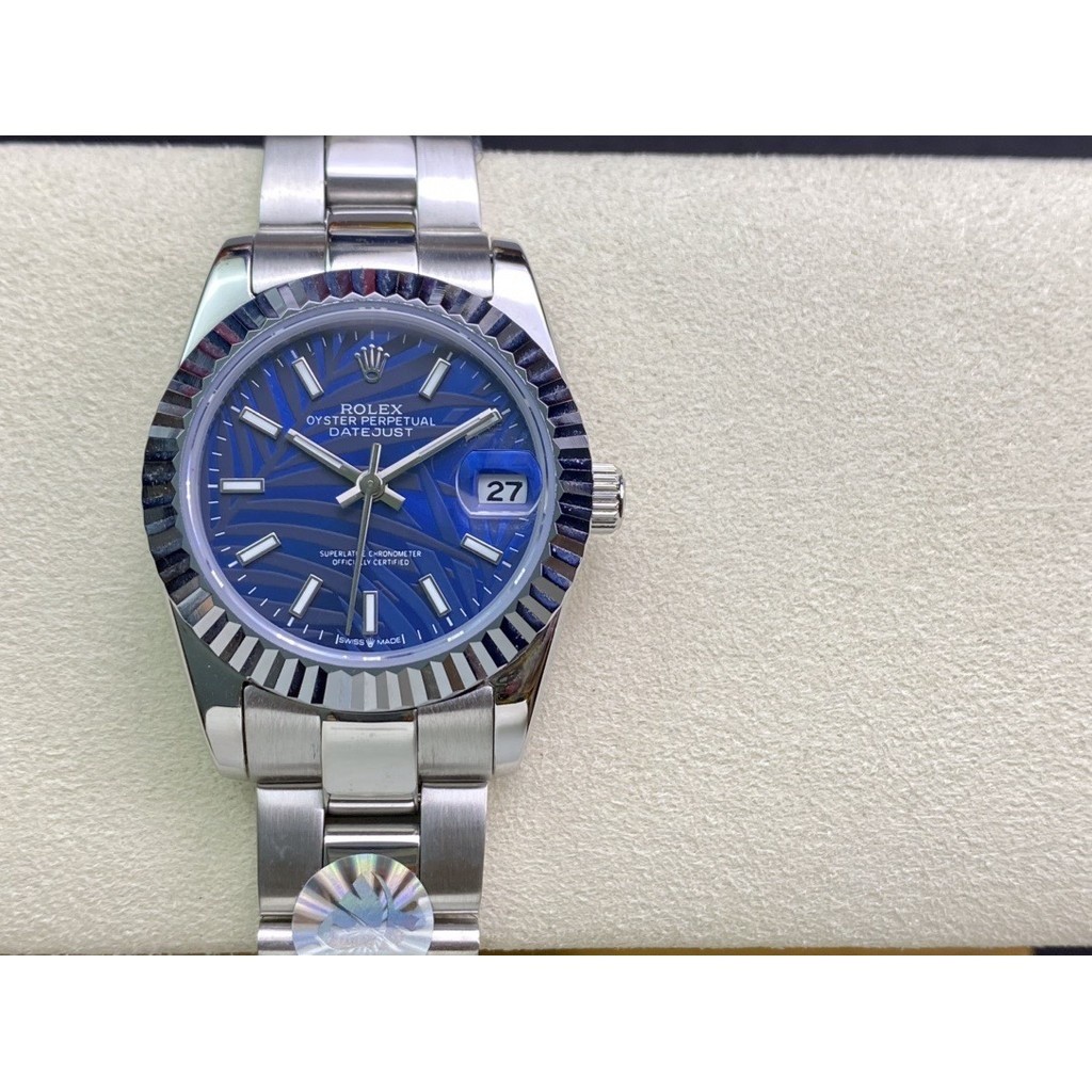 Rolex Datejust RZ180 Deep Charming Blue dial ปฏิทินแสดงนาฬิกาข้อมือผู้ชาย, 31/36/41มม. กีฬาสันทนาการ