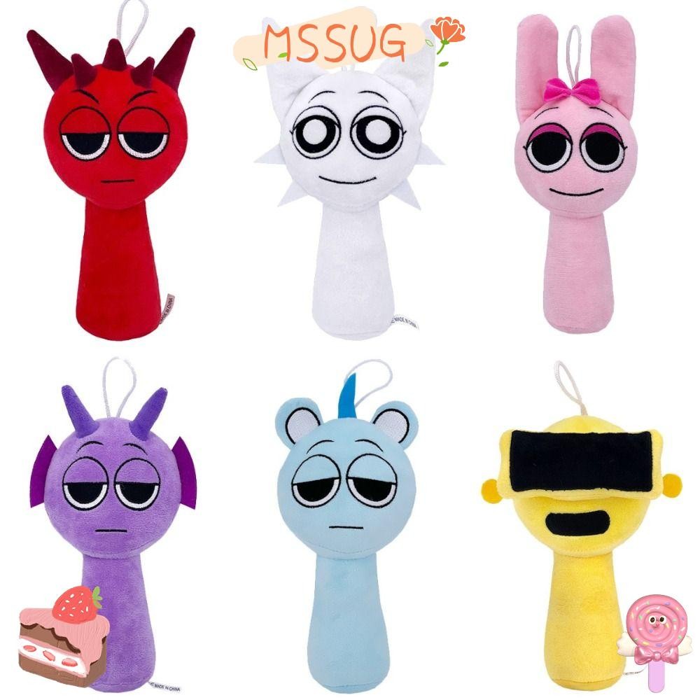 Mssug ตุ๊กตา Plushie, ของเล่นตุ๊กตา Raddy Vineria Sprunki, การ์ตูน Oren Simon Pinki ตุ๊กตาเด็ก