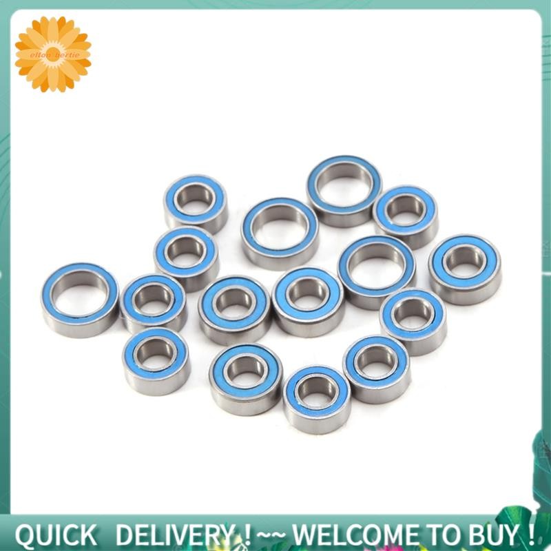 16PCS ยางปิดผนึก Ball Bearing Kit สําหรับ Tamiya TT02 TT-02 TT02D TT-02D 1/10 RC รถอัพเกรดอะไหล่อุปก