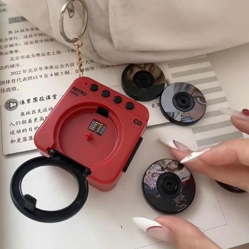 เครื่องเล่นบันทึก พวงกุญแจเทปคาสเซ็ตซีดี Jason Zhang JJLin Jay Chou Songs ของขวัญวันเกิดที่บันทึกได้