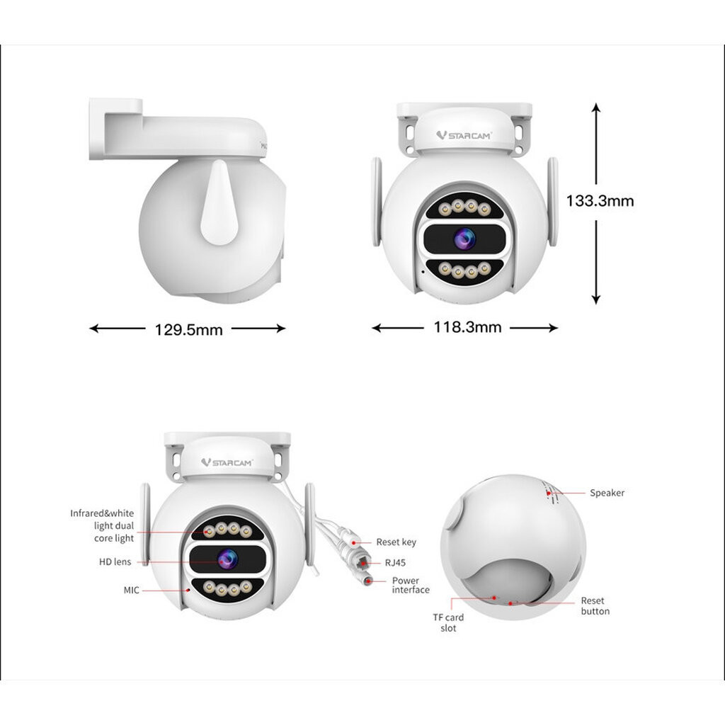 แนะนำ 💥 Vstarcam CS998 PRO 5MP WIFI 5.8G 5.0MP Ai ONVIF CCTV IP camera กล้องวงจรปิด กล้องวงจรไร้สาย