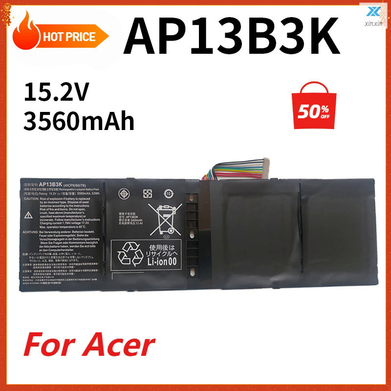 แบตเตอรี่แล็ปท็อป ap13b8k Ap13b3k สำหรับ ACER Aspire V5 R7 V5-572G V5-472G V5-473G V5-552G V5-572P R