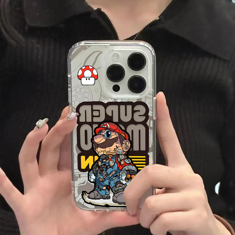 เคสโทรศัพท์หรูหราแบบไร้สายชาร์จได้สำหรับ IPhone 13 15 7Plus 16 14 12 11 Pro MAX 8 6 7 6S Plus X XR XS มาริโอซีรีส์ ราคา ถูกที่สุด ดีลบีเคเค แกลเลอรีภาพที่ 6