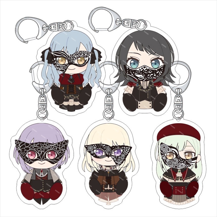 Ave Mujica "Bang Dream!》พวงกุญแจอะคริลิคสามเหลี่ยมจี้อะคริลิค