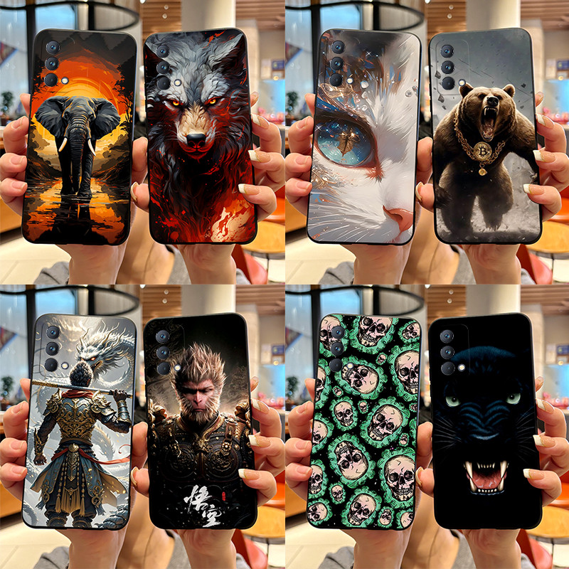 สําหรับrealme GT Master EditionกรณีหรูหราBlack Myth Wukongทาสีซิลิโคนกันกระแทกนุ่มปกหลังสําหรับRealme GT Masterปลอกโทรศัพท์