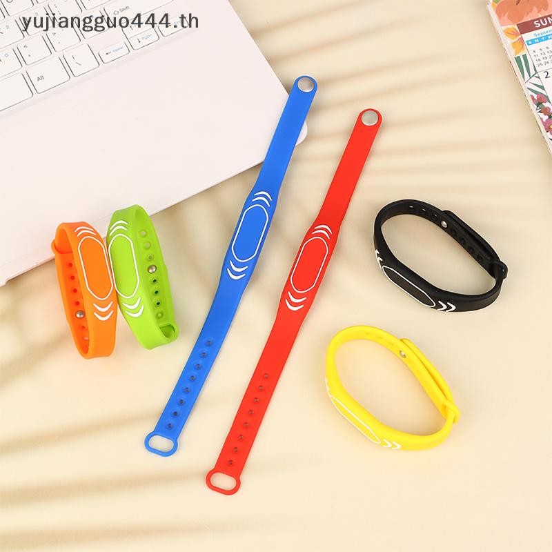 #yu # ID 125Khz T5577 Clone Copy Bracelet EM4305 Replicable Writable สายรัดข้อมือกันน้ํา Key Rfid Copier Badge Access Control Token .