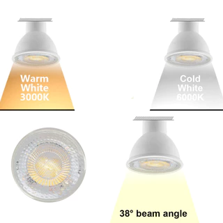 OIMG 6 ชิ้น Led COB Spotlight GU10 5 วัตต์ 7 วัตต์ 9 วัตต์ 38/120 องศาหลอดไฟ 220 โวลต์ในร่ม 3000 พัน 6000 พัน 4000 พันสามสี