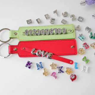 ชื่อที่กําหนดเอง Pu พวงกุญแจธุรกิจของขวัญ Y2K Key แขวนจี้รถ Key Chains โลหะแหวน DIY อุปกรณ์เสริม