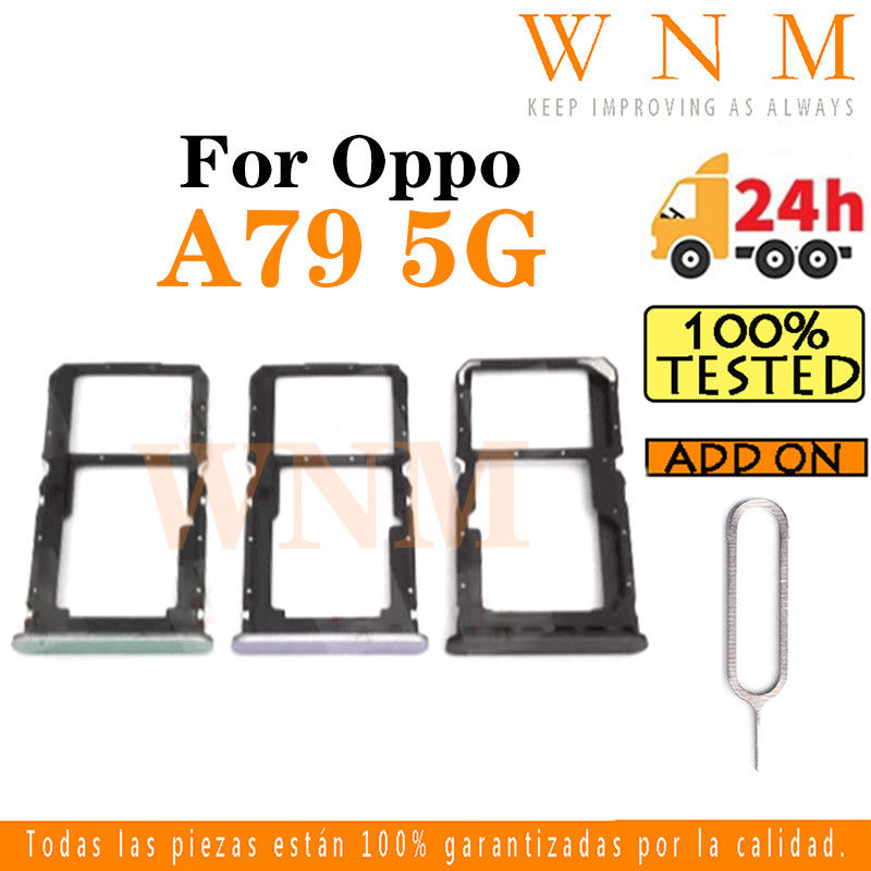 สําหรับ OPPO A79 5G ซิมการ์ดถาดซิมการ์ดผู้ถือผู้ถือบัตร Reader SD Slot อะแดปเตอร์เปลี่ยน Part