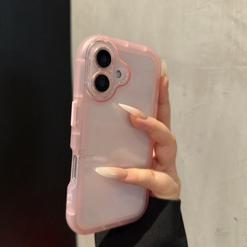 เคสโทรศัพท์ถุงลมนิรภัยแบบใสเรียบง่ายสําหรับ ไอโฟน 16 15 14 13 12 กันลื่นและป้องกันการตกเคสนิ่มฝาหลัง