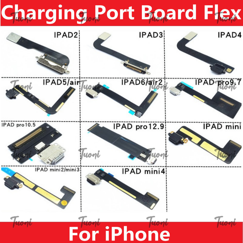 Dock Connector สายชาร์จพอร์ตสําหรับ Ipad 2 3 4 5 6 mini 1 2 3 4 pro 9.7 Charger Flex Board