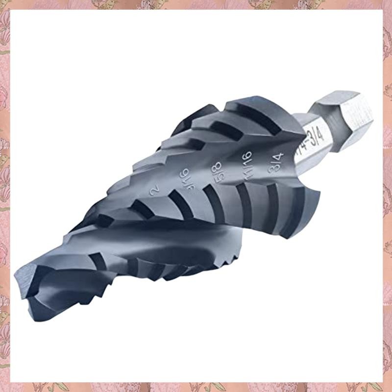 [h3w732xnj.ph] M35 Step Drill Bit งานไม้โลหะทนต่อการสึกหรอ TIALN เคลือบ 3/16"-7/8" 4 เกลียว Groove S