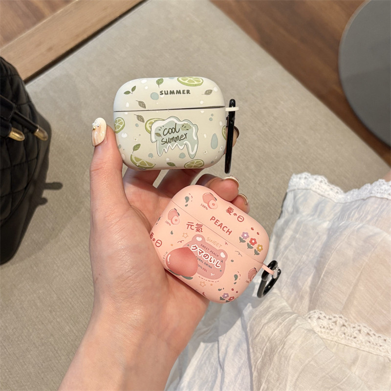 เหมาะสําหรับ OPPO Enco Air4i เคสป้องกันหูฟัง Lime/Peach เคสป้องกัน