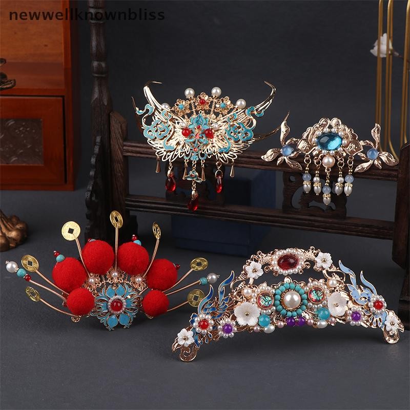ใหม่wellknownbliss ผมโบราณมงกุฎเครื่องประดับผมเครื่องแต่งกายโบราณ Headdress จีน Hanfu เครื่องประดับผมทรงผมออกแบบเครื่องมือ CCD