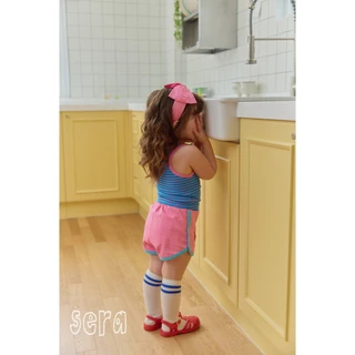 「สินค้าลิขสิทธิ์แท้」IRIS KIDS Sera series l IKS95241 My sera set เสื้อผ้าเด็ก เสื้อเเขนกุดกางเกง