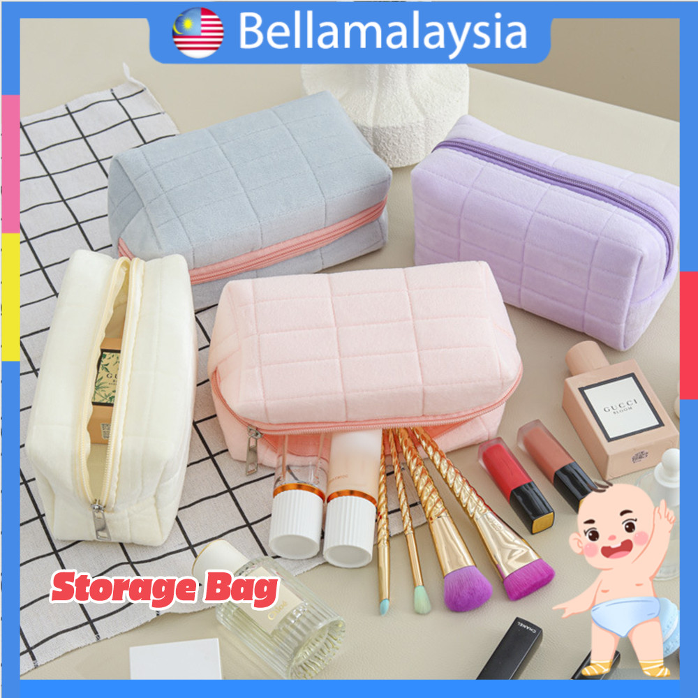 Bella กระเป๋าเครื่องสําอางความจุขนาดใหญ่กระเป๋าดินสอสร้างสรรค์กล่องดินสอมัลติฟังก์ชั่นกระเป๋าแต่งหน้