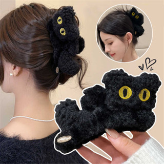 การ์ตูนน่ารักแมวดํากิ๊บตุ๊กตาคลิปหญิงอารมณ์ขนาดใหญ่กลับหัวฉล…