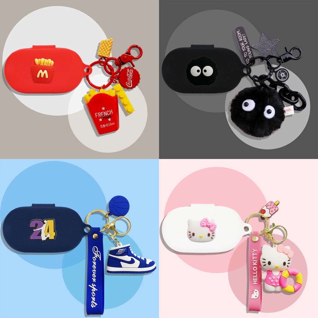 For JBL Soundgear Sense Case Cute Burger Keychain Pendant JBL Soundgear Sense Silicone Soft Case Sho