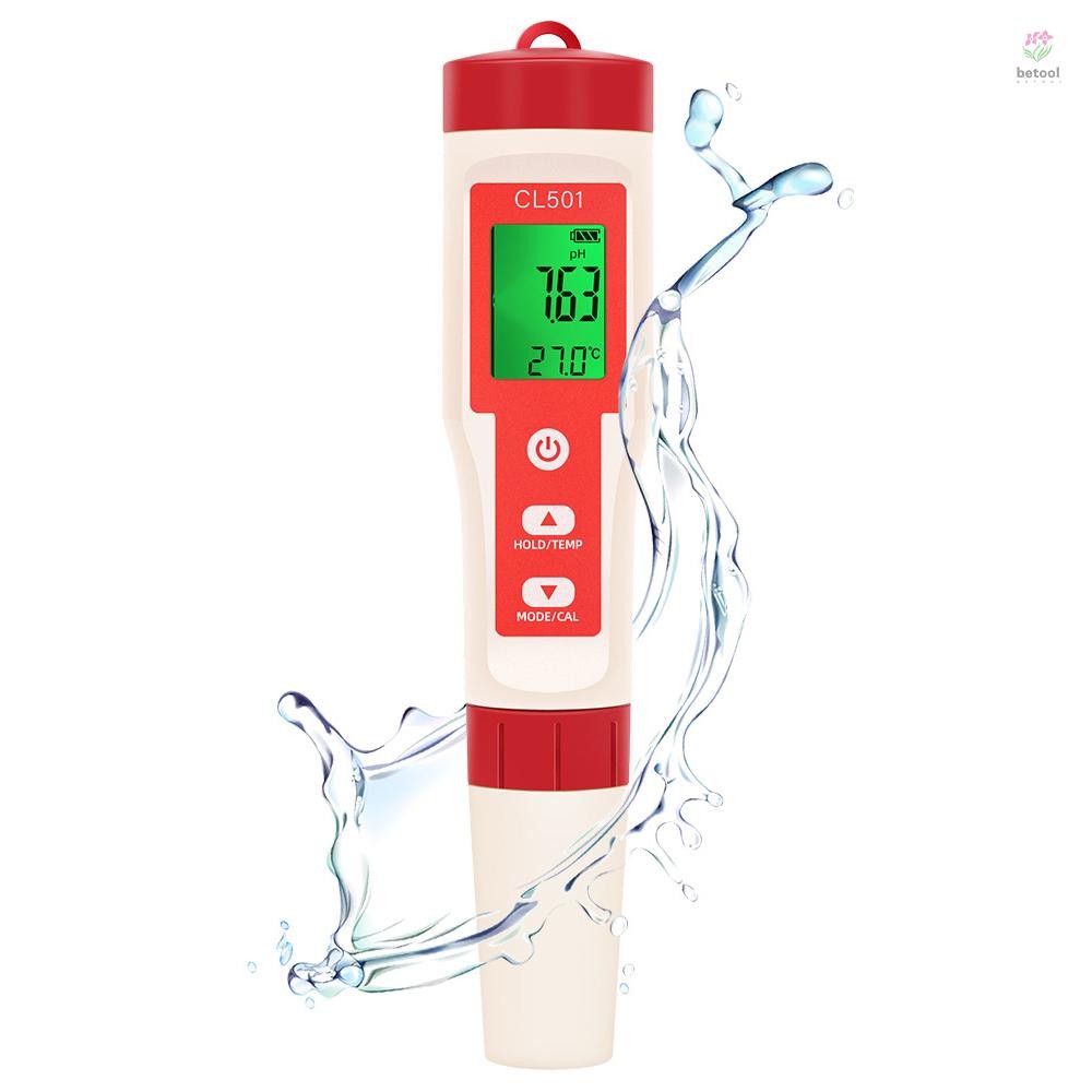 5in1 คุณภาพน้ําปากกาทดสอบคลอรีน PH ORP H2 อุณหภูมิทดสอบ Multi-functional Mariculture น้ําเครื่องทดสอบคุณภาพสําหรับน้ําดื่ม Aquarium Aquaculture สระว่ายน้ํา