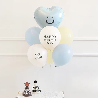 ส่งไว|ถูก ขนาด18นิ้ว แมท ลูกโป่งหัวใจ（มีฐานบอลลูน）ลูกโป่งฟอยล์ หัวใจ หน้ายิ้ม ลูกโป่งวาเลนไทน์ ลูกโป่งบอกรัก