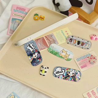 🚚COD🚚 การ์ตูนน่ารัก Holder ขาตั้งโทรศัพท์มือถือ กระจกพับได้ พับได้ สากล / แบบพกพา ที่มองไม่เห็น ที่วางโทรศัพท์ตั้งโต๊ะ