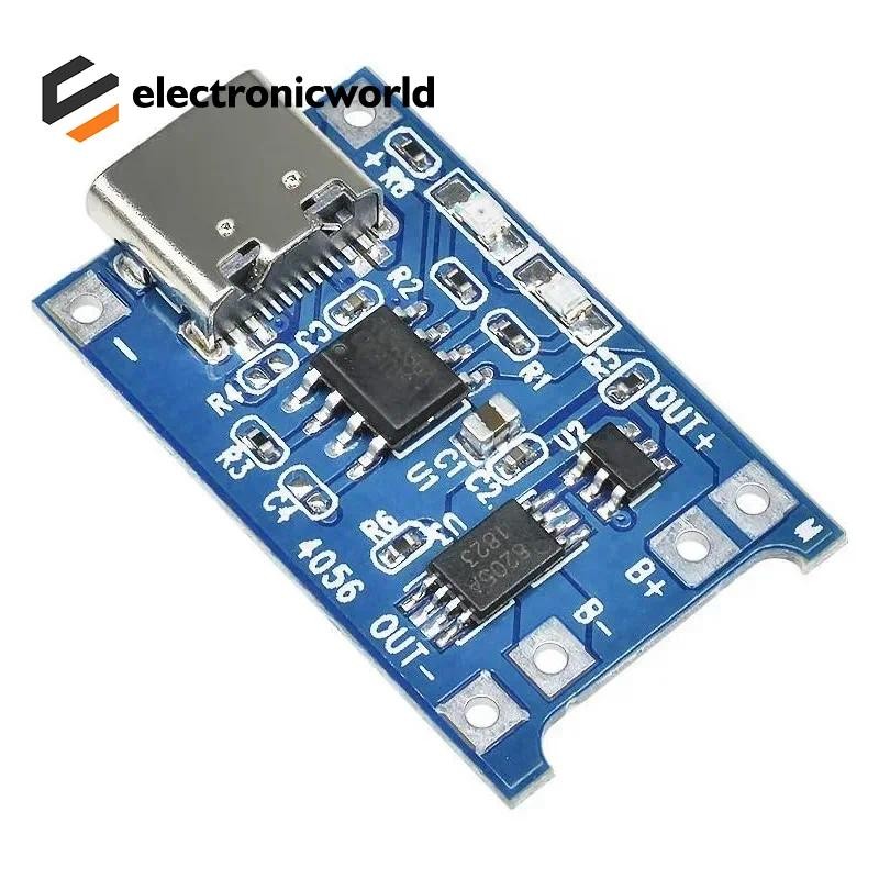 5-20pcs TP4056 5V 1A Type-c USB 18650 แบตเตอรี่ลิเธียมชาร์จโมดูลชาร์จพร้อมป้องกันฟังก์ชั่น Dual