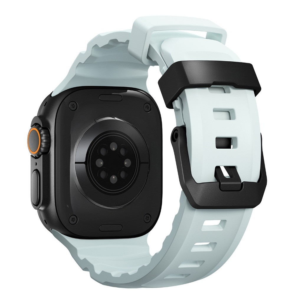 Rocky Point Titanium Hardware Nomad Waterproof FKM Rubber Band for APL Watch Ultra & Ultra 2, 49/46/
