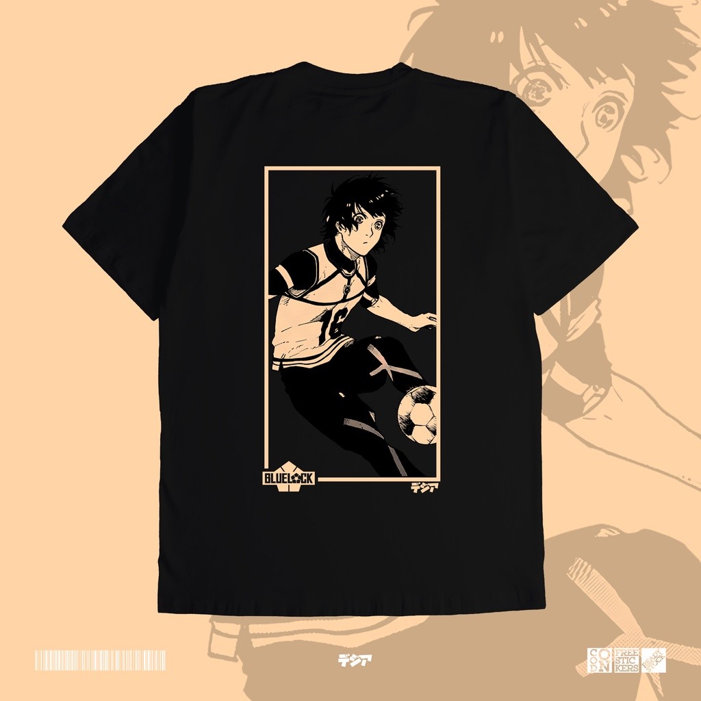 ใหม่ Bachira Meguru Blue Lock Nagi Isagi ฟุตบอลฟุตบอลเสื้อยืดอะนิเมะมังงะเสื้อญี่ปุ่น ผ้าCotton Men'