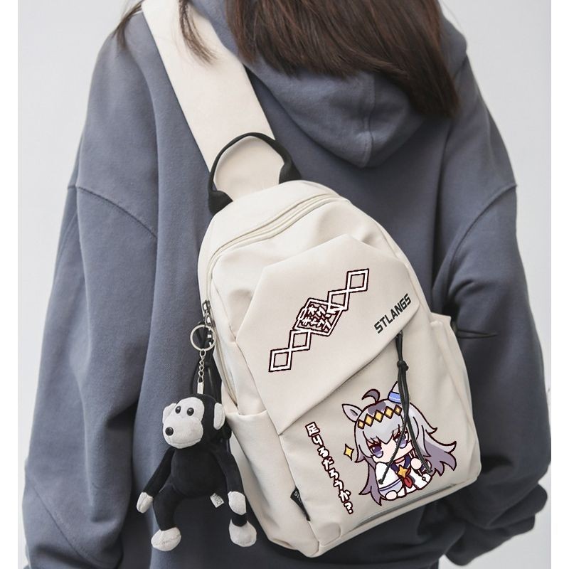 PrettyDerby Messenger Bag กระเป๋าสะพายไหล่กระเป๋าคาดเอวลําลองน้ําหนักเบากระเป๋าสะพายข้างผู้หญิง